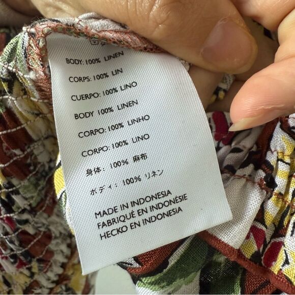Faithfull The Brand Anthropologie Maya Midi Smocked Dress Brown‎ Floral Sz 2 - Picture 7 of 13